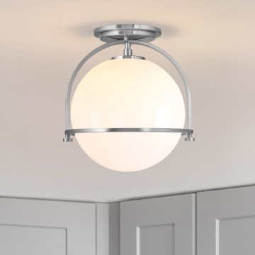 Quintiesse - Lámpara de techo SOMERSET 1xE27/60W/230V Ø 28,2 cm cromo mate
