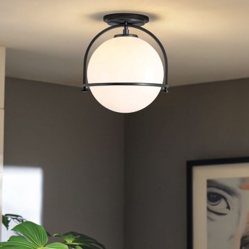 Quintiesse - Lámpara de techo SOMERSET 1xE27/60W/230V Ø 28,2 cm negra