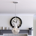 Quintiesse - Lámpara exterior de poste TRIOCENT 1xE27/40W/230V IP44, cromo brillante