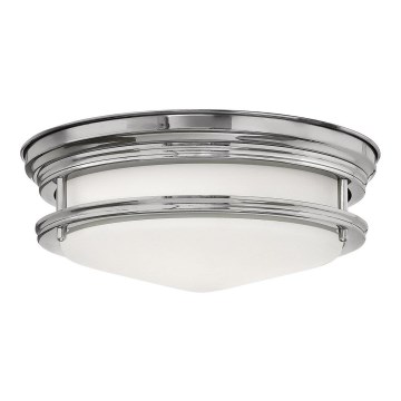 Quintiesse - Luminaria de techo exterior HADRIAN 2xE27/40W/230V diámetro 27,8 cm IP44 cromo brillante