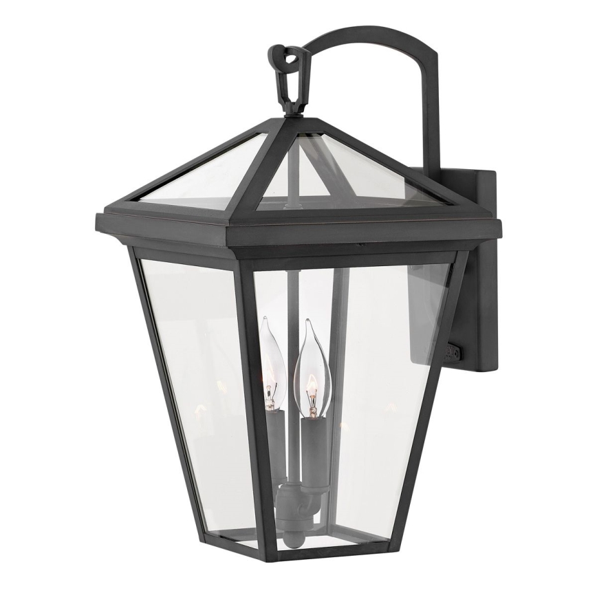 Quintiesse - Lámpara de pared exterior ALFORD M 2xE14/40W/230V IP44 negra