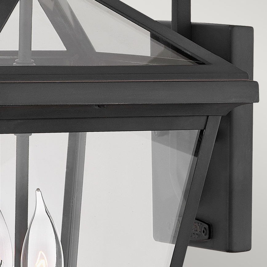 Quintiesse - Lámpara de pared exterior ALFORD M 2xE14/40W/230V IP44 negra