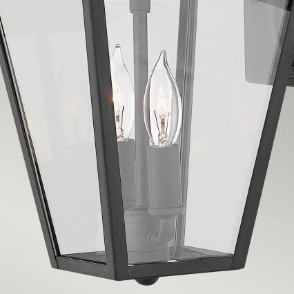 Quintiesse - Lámpara de pared exterior ALFORD S 2xE14/40W/230V IP44 negra