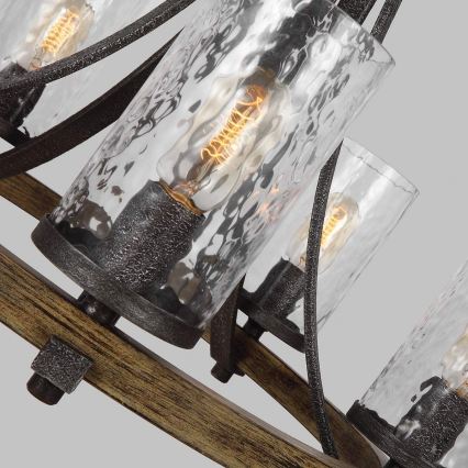 Quintiesse - Lámpara colgante ANGELO con cadena 5xE27/60W/230V acabado roble