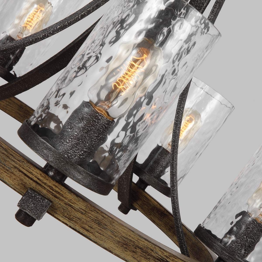 Quintiesse - Lámpara colgante ANGELO con cadena 5xE27/60W/230V acabado roble