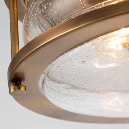Quintiesse - Lámpara de techo para baño ASHLAND 2xE27/60W/230V Ø 30,5 cm IP44 en acabado dorado