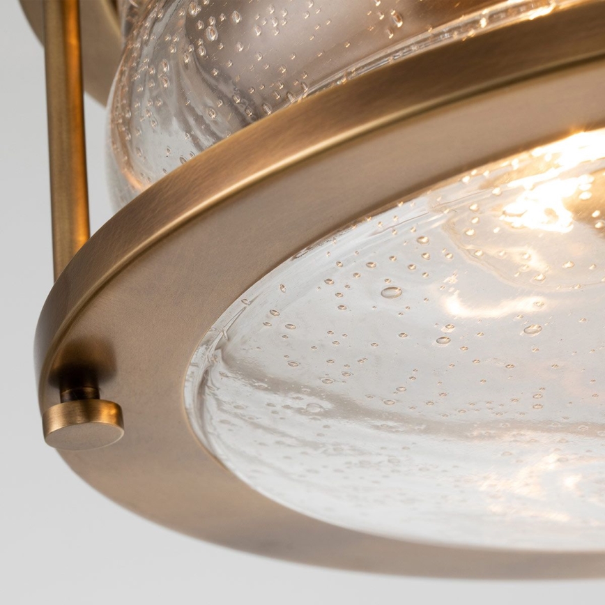 Quintiesse - Lámpara de techo para baño ASHLAND 2xE27/60W/230V Ø 30,5 cm IP44 en acabado dorado