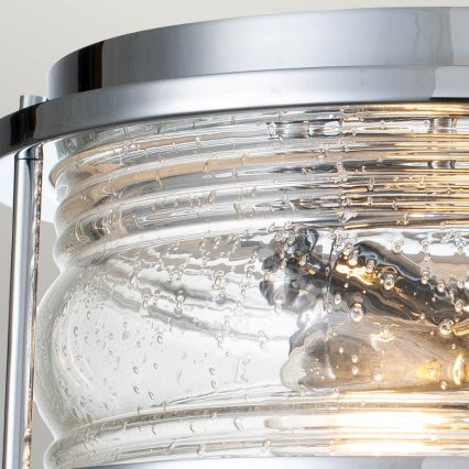 Quintiesse - Lámpara de techo para baño ASHLAND 2xE27/60W/230V Ø 30,5 cm IP44 cromo brillante