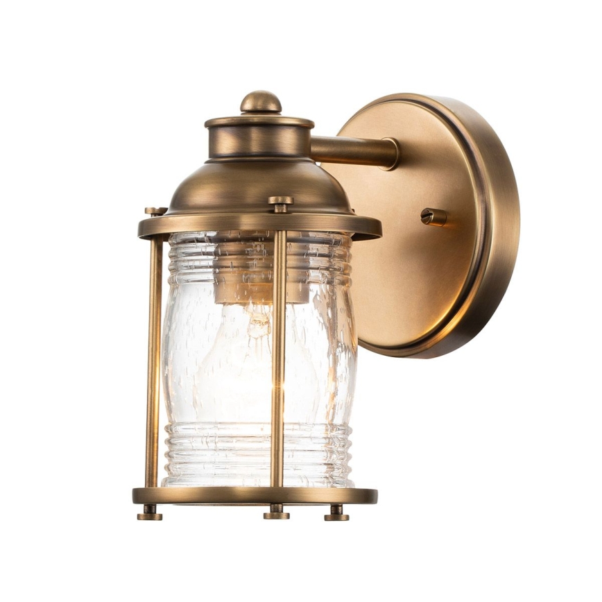 Quintiesse - Aplique de pared exterior ASHLAND BAY 1xE27/60W/230V IP44 acabado bronce
