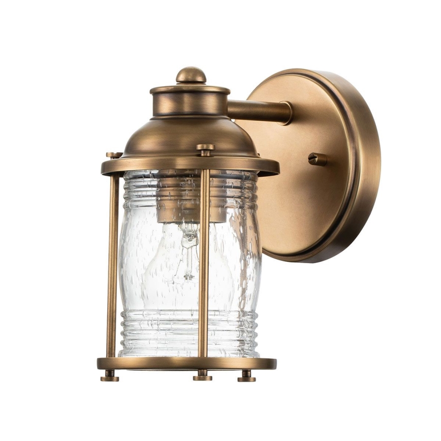 Quintiesse - Aplique de pared exterior ASHLAND BAY 1xE27/60W/230V IP44 acabado bronce