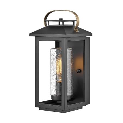 Quintiesse - Aplique de pared exterior ATWATER S 1xE27/60W/230V IP44 negro