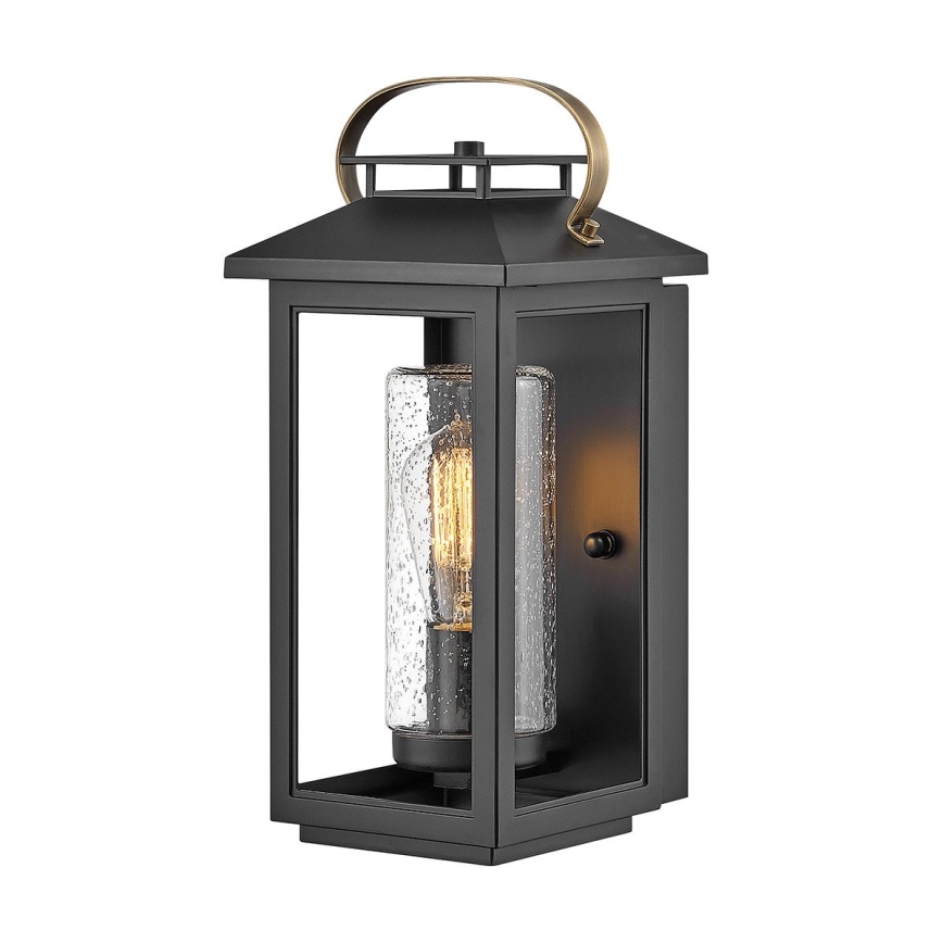 Quintiesse - Aplique de pared exterior ATWATER S 1xE27/60W/230V IP44 negro