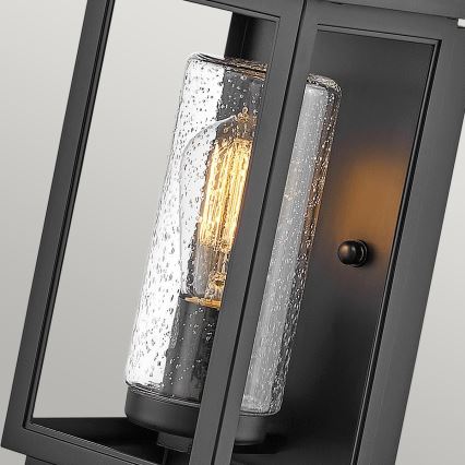 Quintiesse - Aplique de pared exterior ATWATER S 1xE27/60W/230V IP44 negro