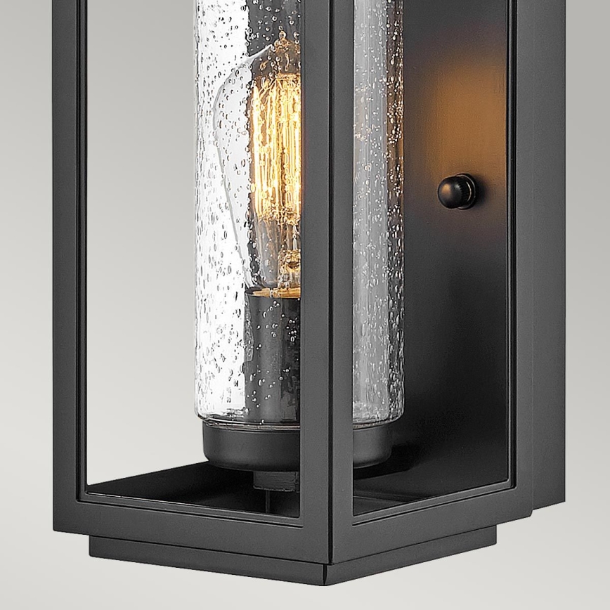 Quintiesse - Aplique de pared exterior ATWATER S 1xE27/60W/230V IP44 negro