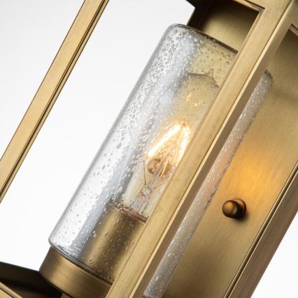 Quintiesse - Aplique de pared exterior ATWATER S 1xE27/60W/230V IP44 dorado