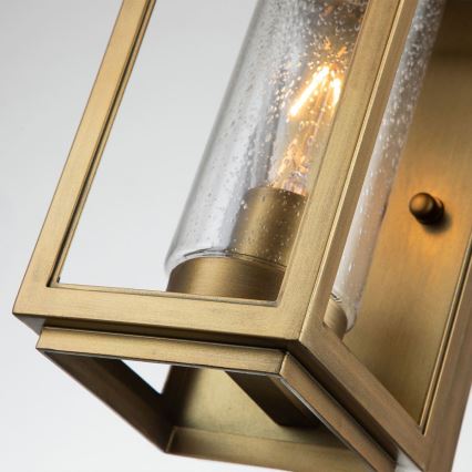 Quintiesse - Aplique de pared exterior ATWATER S 1xE27/60W/230V IP44 dorado