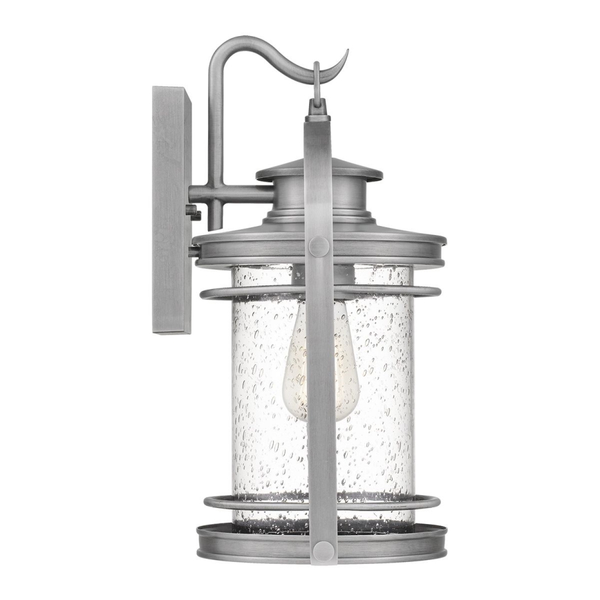 Quintiesse - Aplique de pared para exterior BOOKER M 1xE27/60W/230V IP44 cromo mate