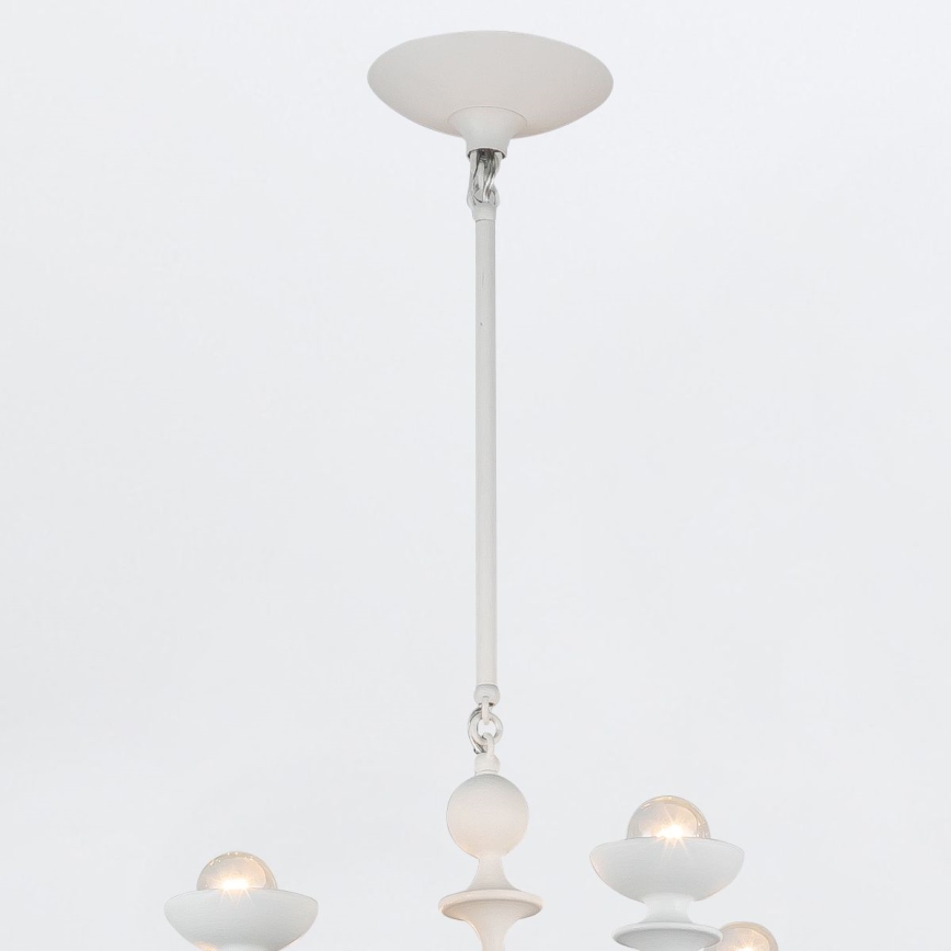 Quintiesse - Lámpara colgante con varilla CADENCE 18xE14/40W/230V blanca