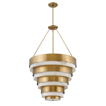 Quintiesse - Lámpara colgante con varilla ECHELON 8xE14/40W/230V dorada
