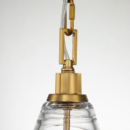 Quintiesse - Lámpara colgante con cadena ELMORE 1xE27/60W/230V, dorada