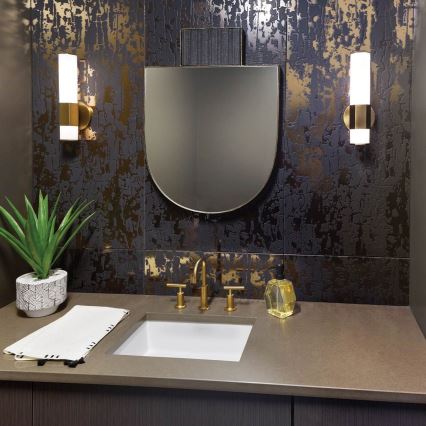Quintiesse - Aplique LED de pared para baño FACET LED/12W/230V IP44 dorado