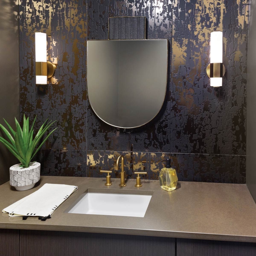 Quintiesse - Aplique LED de pared para baño FACET LED/12W/230V IP44 dorado
