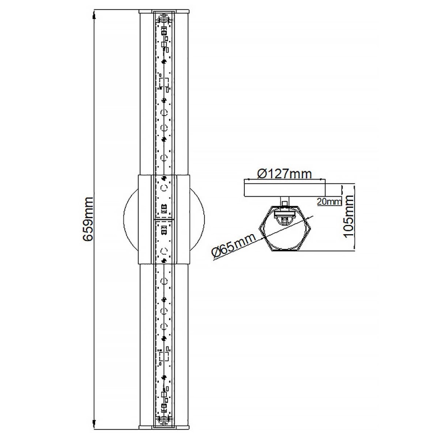 Quintiesse - Aplique LED de pared para baño FACET 2xLED/12W/230V IP44 dorado