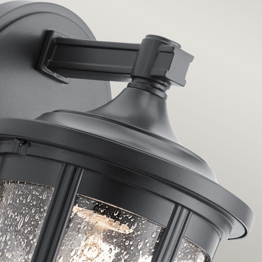 Quintiesse - Aplique de pared exterior FAIRFIELD M 1xE27/60W/230V IP44 negro