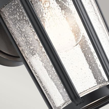 Quintiesse - Aplique de pared exterior FAIRFIELD M 1xE27/60W/230V IP44 negro
