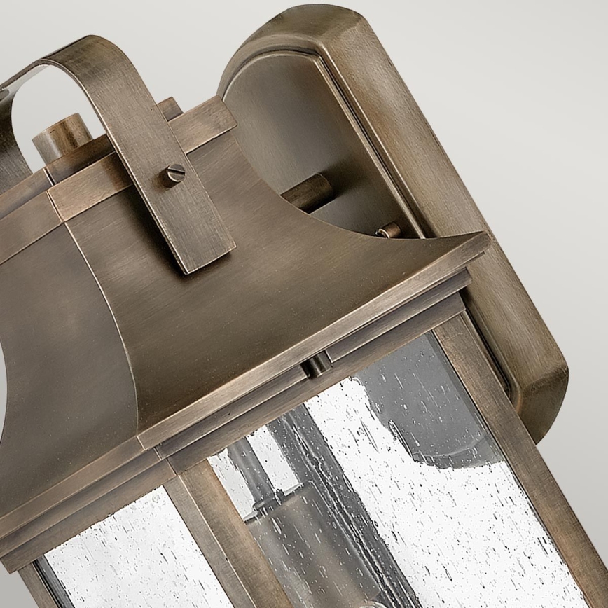 Quintiesse - Aplique de pared exterior GRANT M 1xE27/60W/230V IP44 bronce
