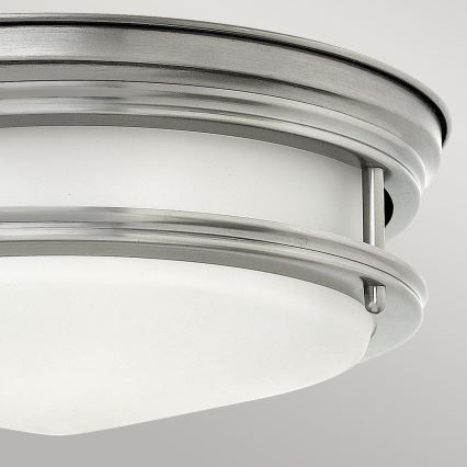 Quintiesse - Lámpara de techo para exterior HADRIAN 2xE27/40W/230V Ø 30,5 cm IP44 cromo mate