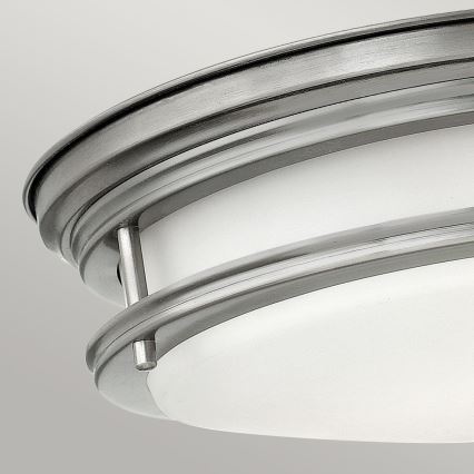 Quintiesse - Lámpara de techo para exterior HADRIAN 2xE27/40W/230V Ø 30,5 cm IP44 cromo mate