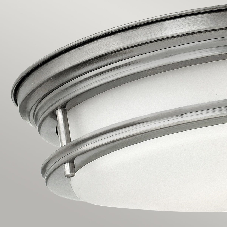Quintiesse - Lámpara de techo para exterior HADRIAN 2xE27/40W/230V Ø 30,5 cm IP44 cromo mate