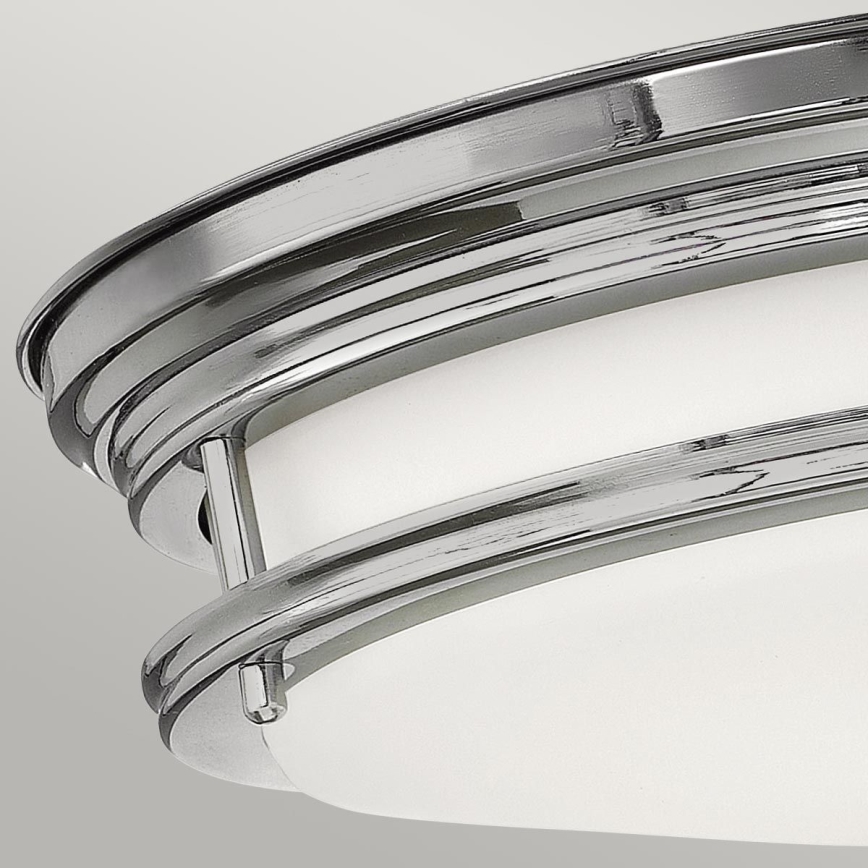 Quintiesse - Luminaria de techo exterior HADRIAN 2xE27/40W/230V diámetro 27,8 cm IP44 cromo brillante