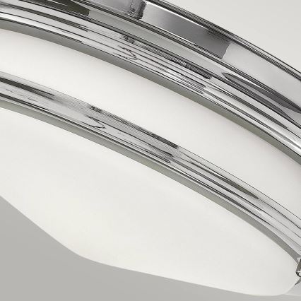 Quintiesse - Luminaria de techo exterior HADRIAN 2xE27/40W/230V diámetro 27,8 cm IP44 cromo brillante