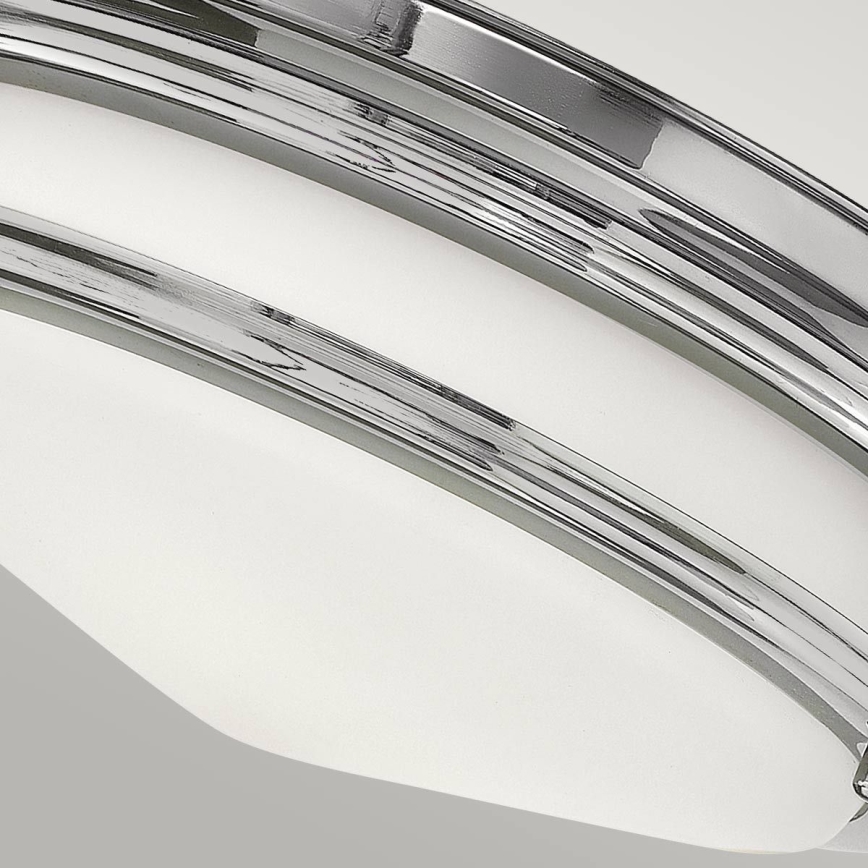 Quintiesse - Luminaria de techo exterior HADRIAN 2xE27/40W/230V diámetro 27,8 cm IP44 cromo brillante