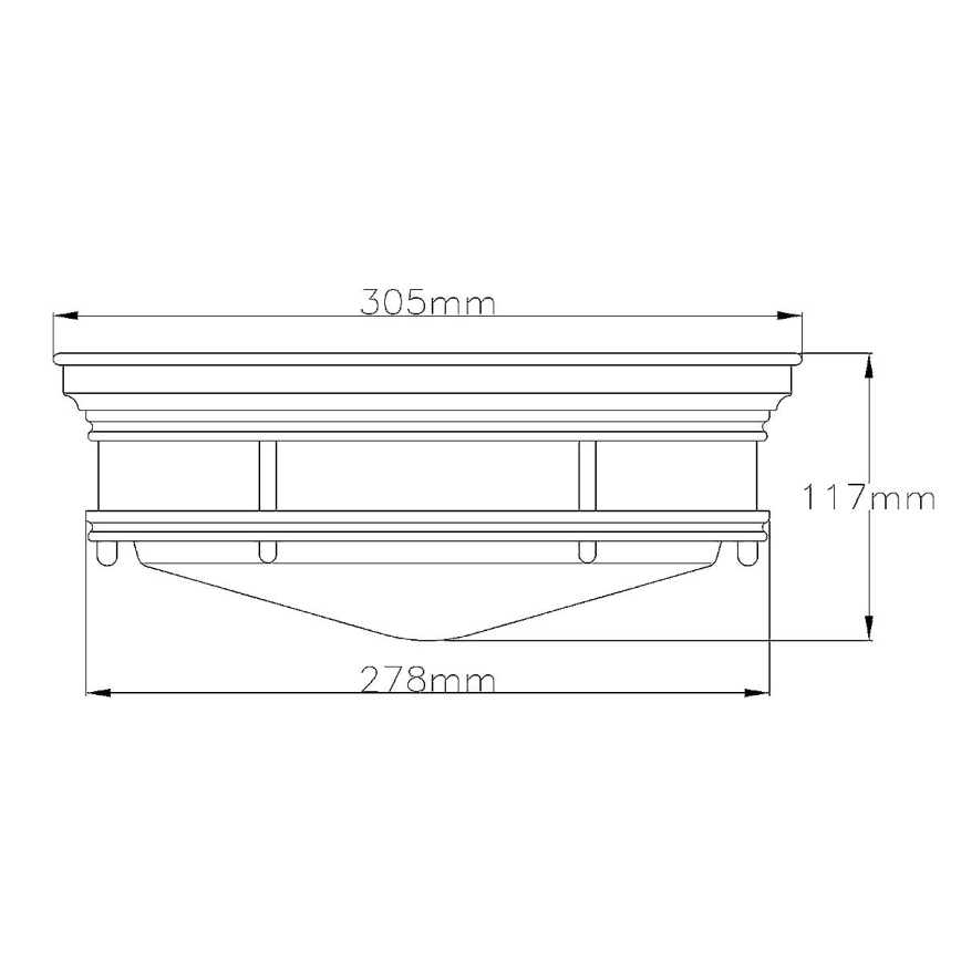 Quintiesse - Luminaria de techo exterior HADRIAN 2xE27/40W/230V diámetro 27,8 cm IP44 cromo brillante