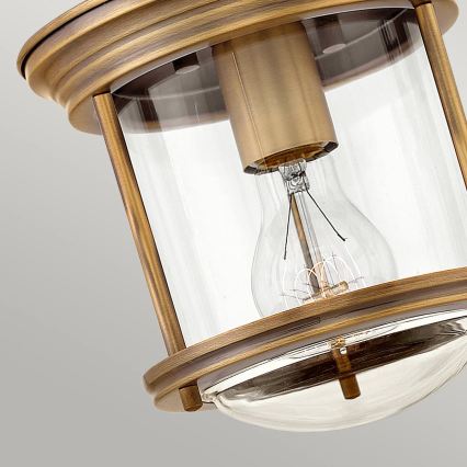 Quintiesse - Lámpara de techo exterior HADRIAN 1xE27/60W/230V Ø 19,6 cm IP44, acabado bronce
