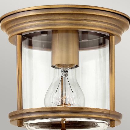 Quintiesse - Lámpara de techo exterior HADRIAN 1xE27/60W/230V Ø 19,6 cm IP44, acabado bronce