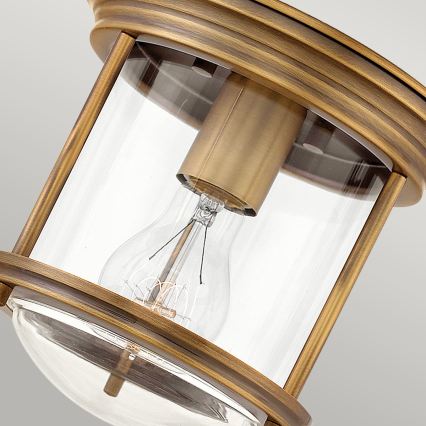 Quintiesse - Lámpara de techo exterior HADRIAN 1xE27/60W/230V Ø 19,6 cm IP44, acabado bronce
