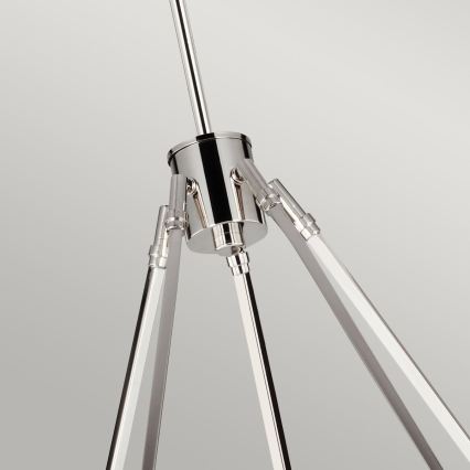 Quintiesse - Lámpara colgante en varilla HARPER 5xE14/60W/230V Ø 77,5 cm cromo brillante/vidrio ahumado