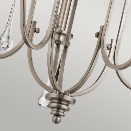 Quintiesse - Lámpara colgante con varilla KARLEE 5xE14/60W/230V Ø 61 cm cromo mate