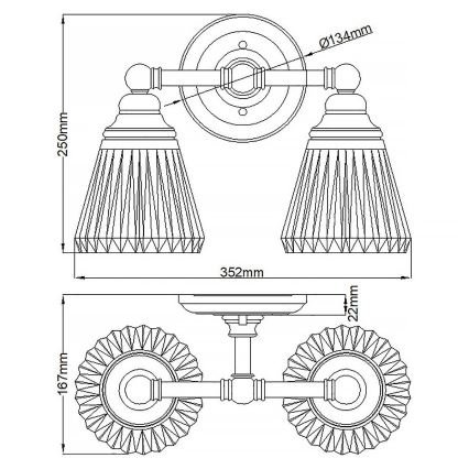 Quintiesse - Aplique LED de pared para baño KEYNES 2xG9/3W/230V IP44 cromado brillante