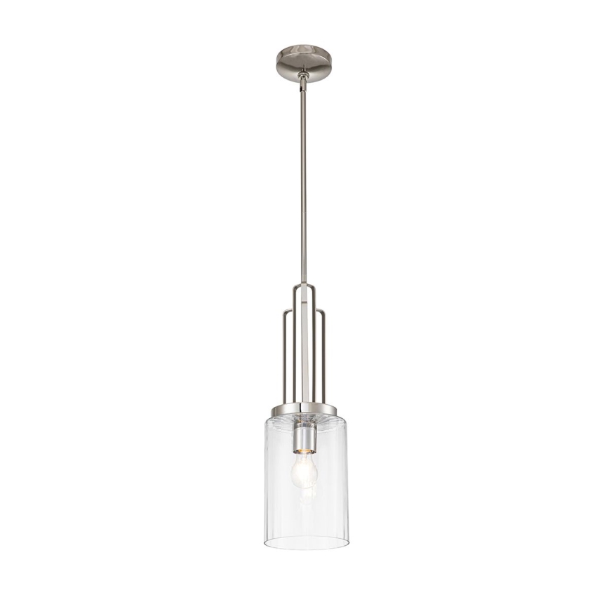 Quintiesse - Lámpara de techo con varilla KIMROSE 1xE27/60W/230V Ø 17,8 cm cromo brillante