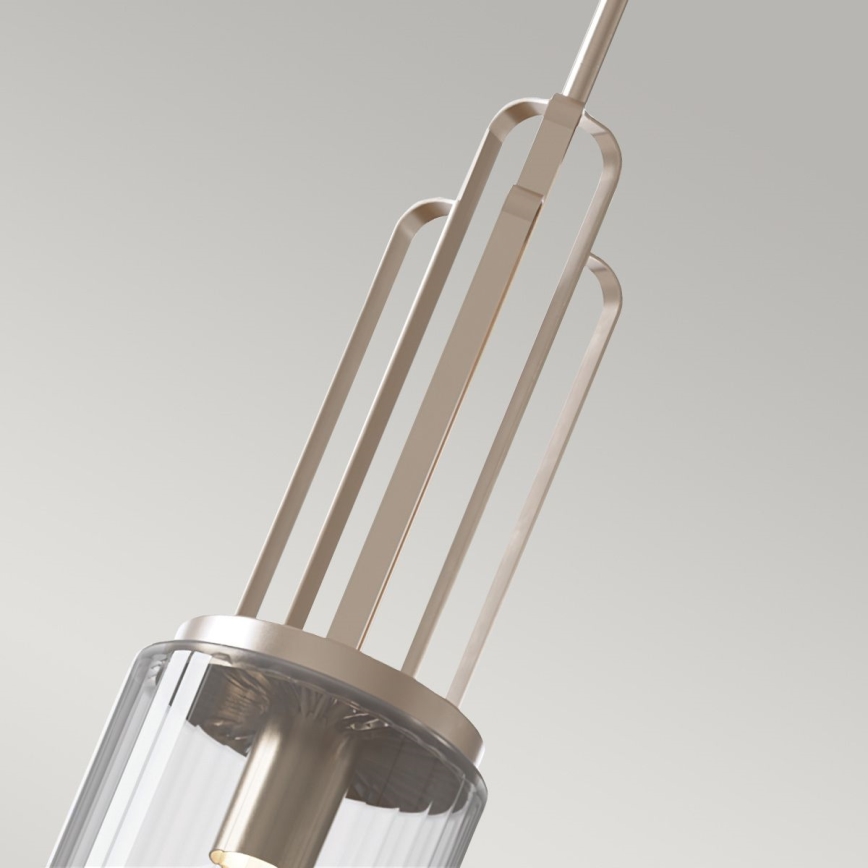 Quintiesse - Lámpara de techo con varilla KIMROSE 1xE27/60W/230V Ø 17,8 cm cromo brillante
