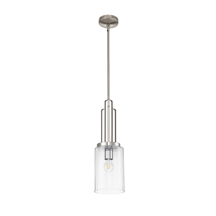 Quintiesse - Lámpara de techo con varilla KIMROSE 1xE27/60W/230V Ø 17,8 cm cromo brillante