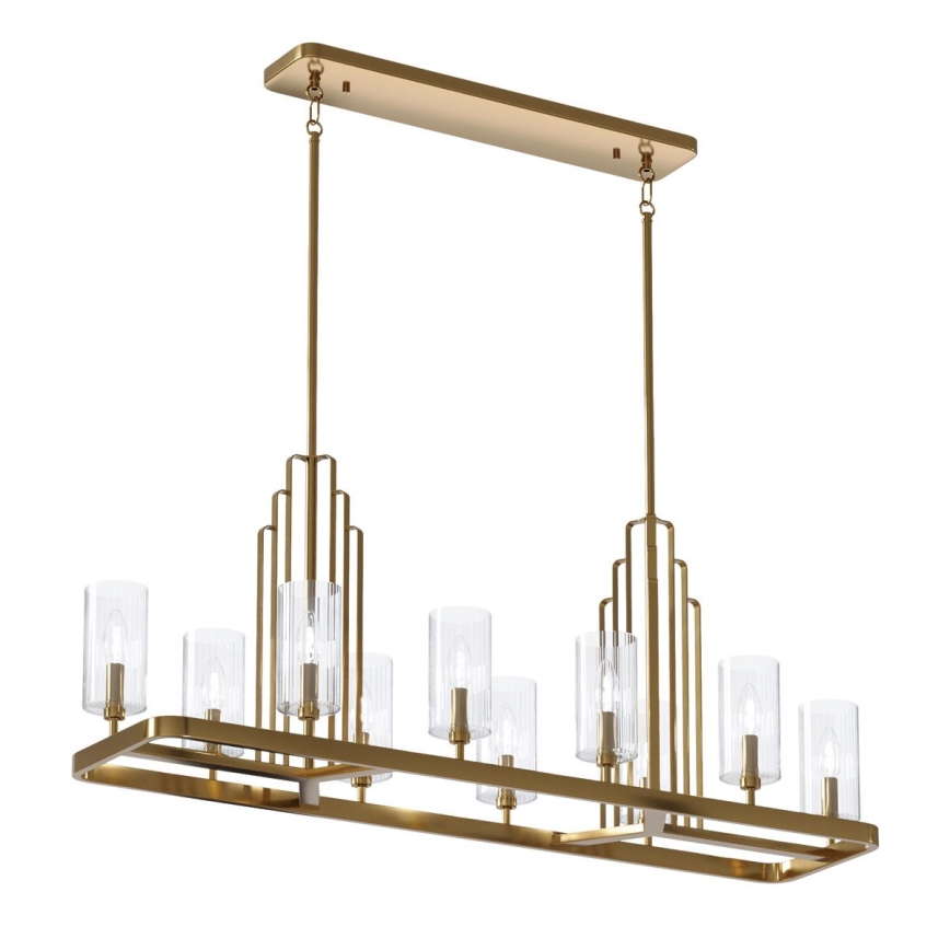 Quintiesse - Lámpara colgante con barra KIMROSE 10xE14/40W/230V dorada