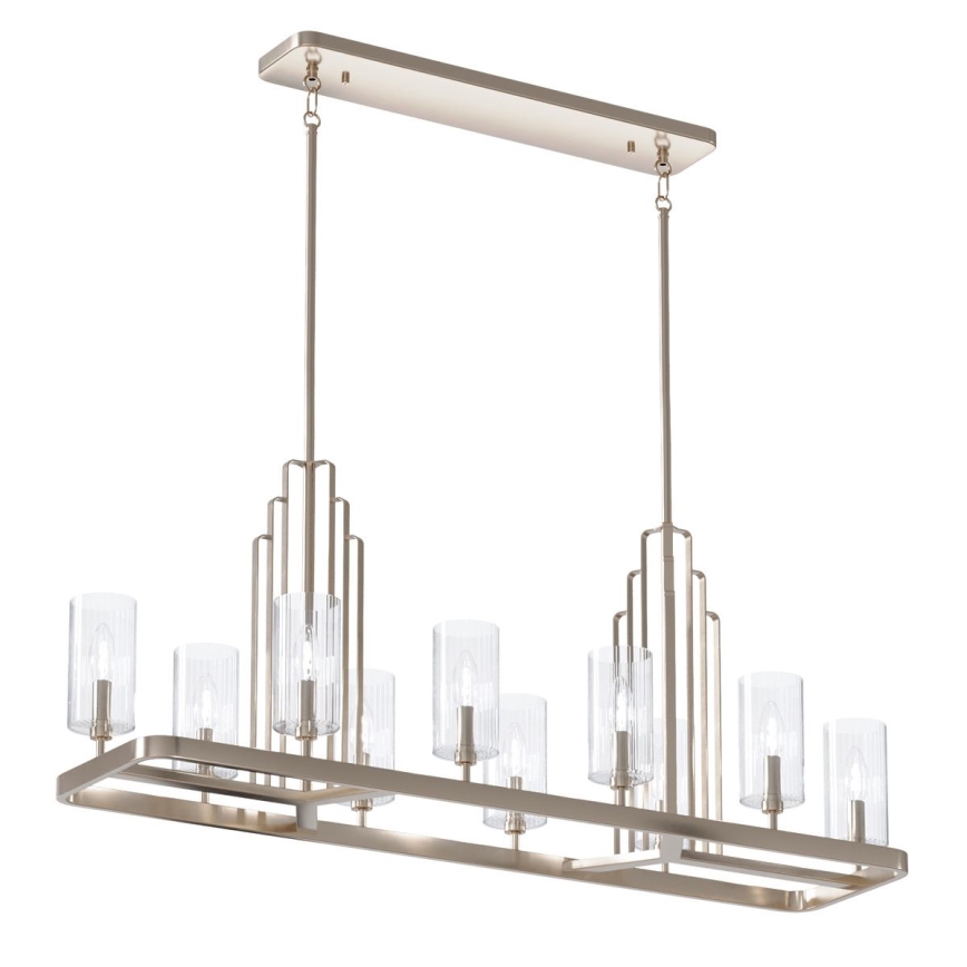 Quintiesse - Lámpara de techo con varilla KIMROSE 10xE14/40W/230V cromo mate