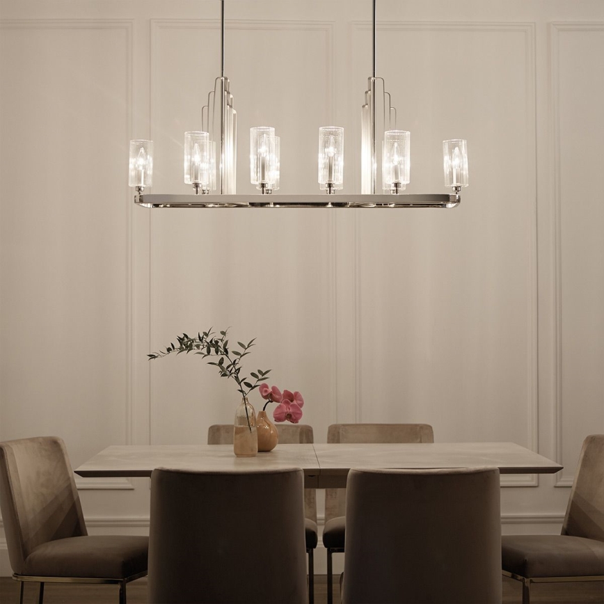 Quintiesse - Lámpara de techo con varilla KIMROSE 10xE14/40W/230V cromo mate