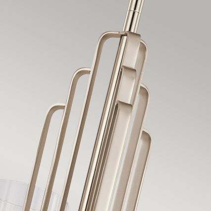 Quintiesse - Lámpara de techo con varilla KIMROSE, 3xE14/40W/230V, Ø 45,9 cm, acabado cromo brillante